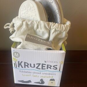 Kruzers by FitKicks Women's Foldable Street Sneakers - Silver